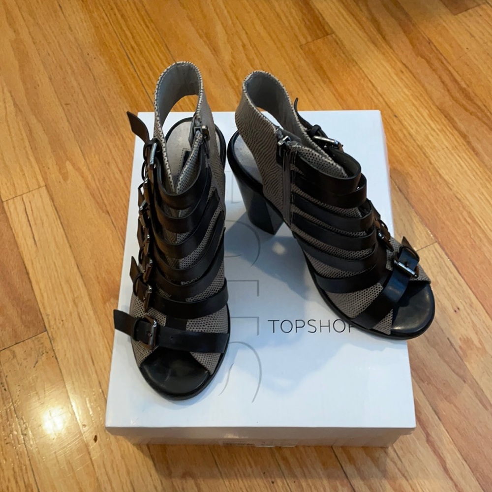 Top Shop Caged Buckle Heels Women’s 6 1/2
